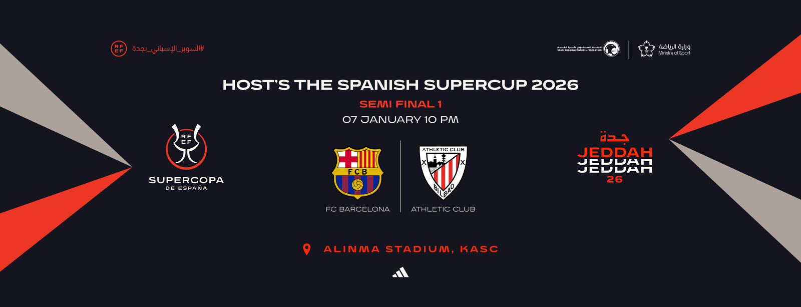 Barcelona vs Athletic Bilbao - Spanish Super Cup 2026