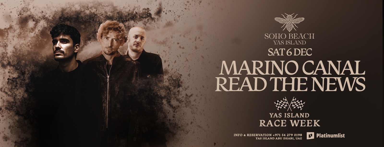 حفل مارينو كانال وريد ذا نيوز في سوهو بيتش جزيرة ياس في أبوظبي - أسبوع السباق