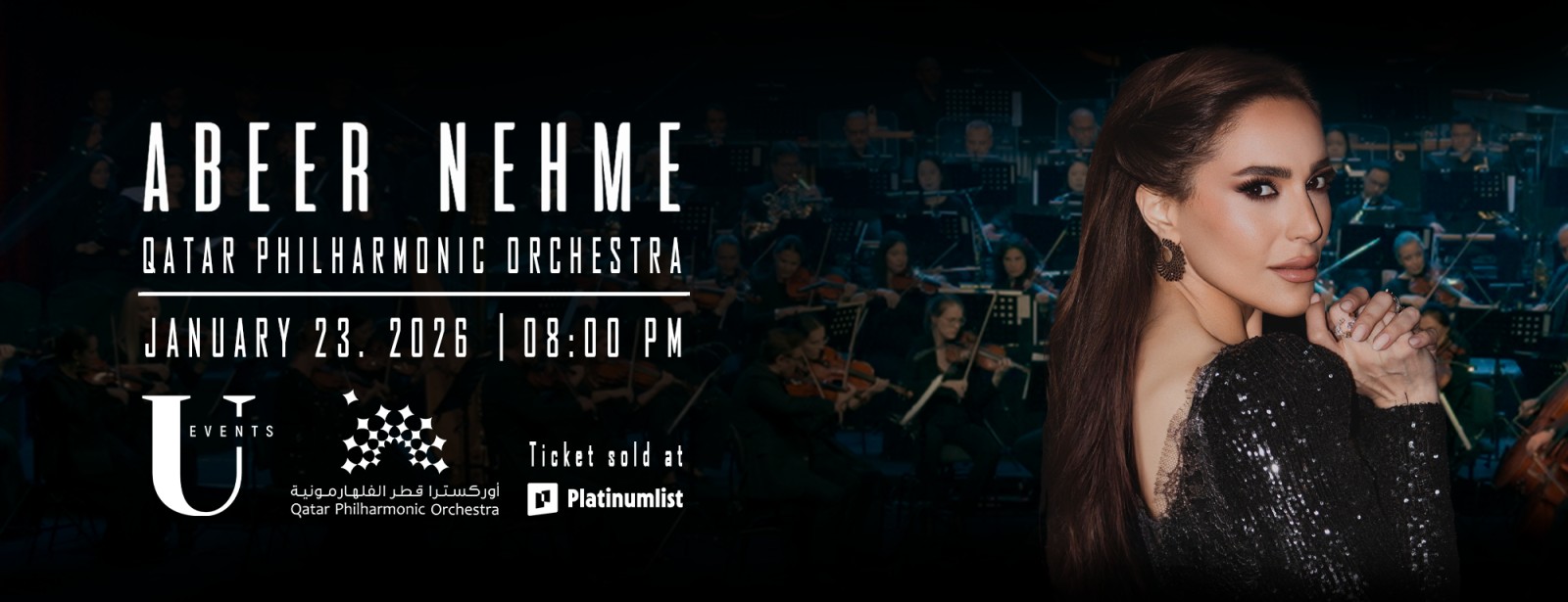 Abeer Nehme alongside with Qatar Philharmonic Orchestra