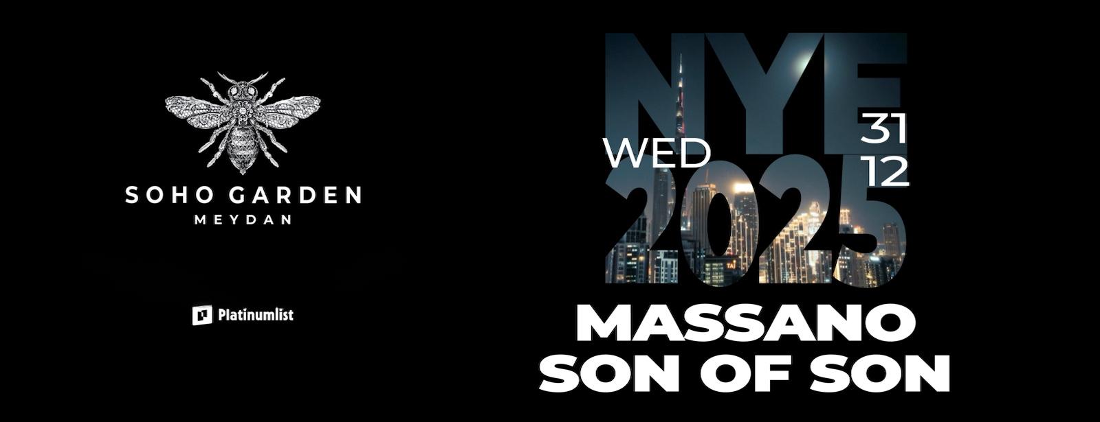 ماسانو وسون أوف سون في ليلة رأس السنة في سوهو جاردن ميدان، دبي.