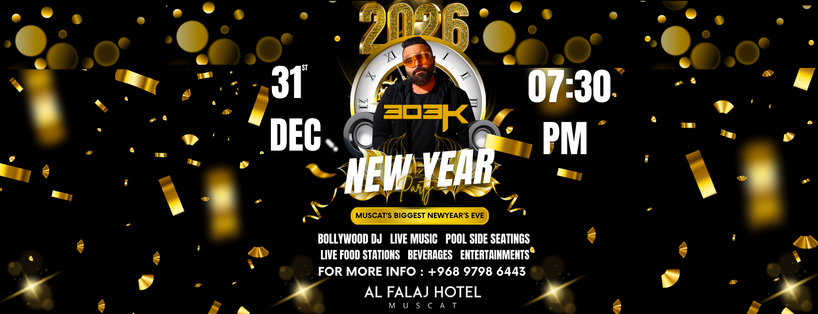 Bollywood NewYear Eve 2026 - Al Falaj Hotel