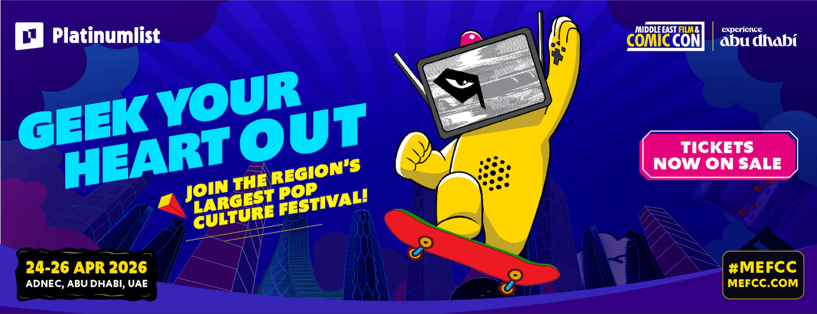 Middle East Film & Comic Con 2026 (MEFCC) in Abu Dhabi