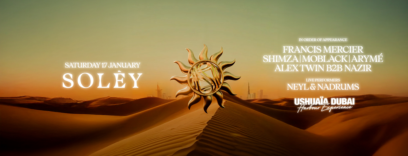 فرانسيس ميرسييه يقدم سولييه في أوشوايا دبي هاربر إكسبيرينس