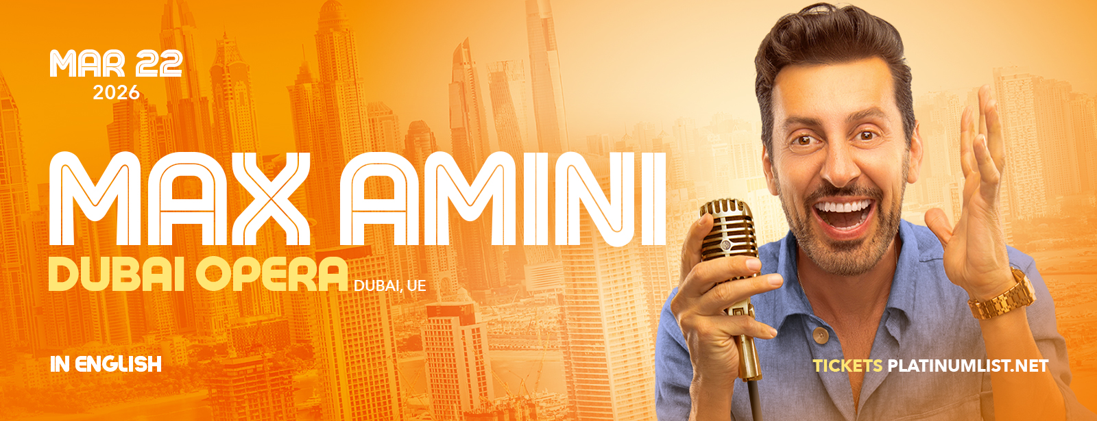 Max Amini in English Live in Dubai 2026