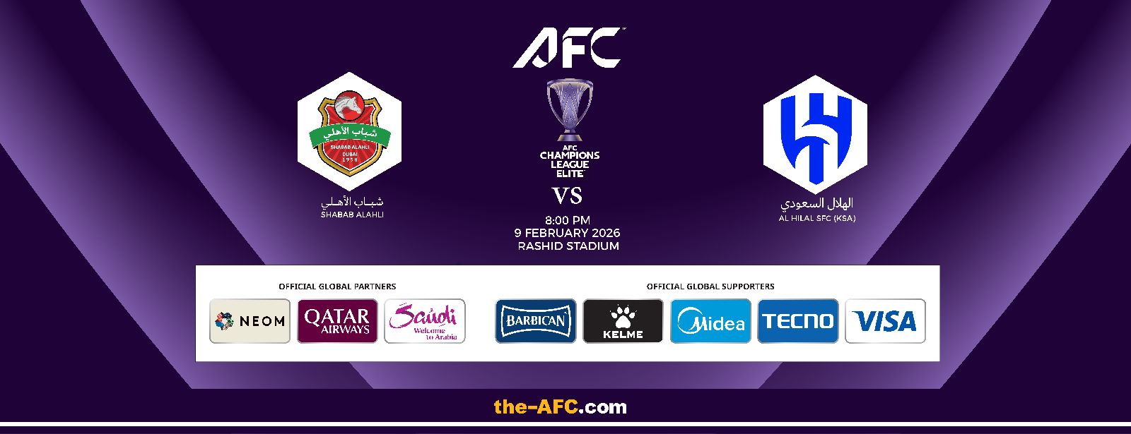 Shabab Al Ahli FC (UAE) vs Al Hilal SFC (KSA)  - AFC Champions League Elite