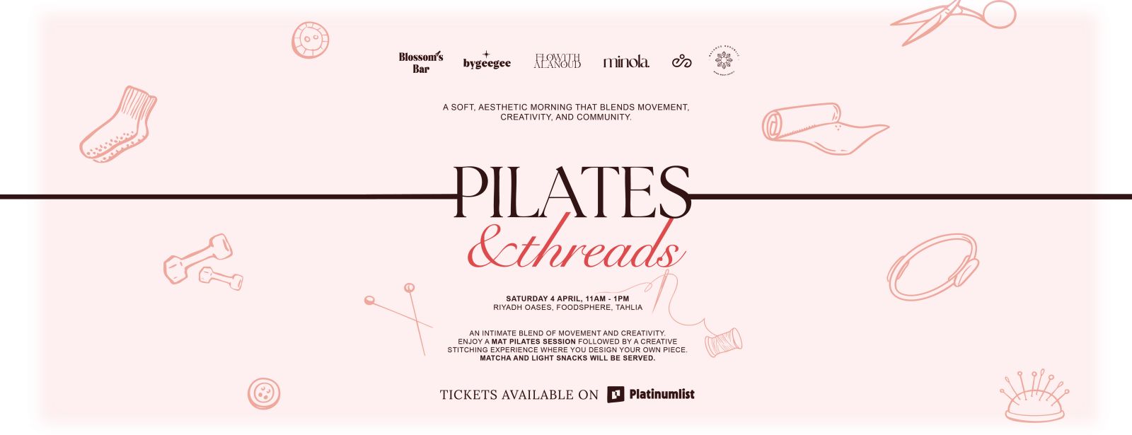 حصة البيلاتيس والخياطة في الرياض