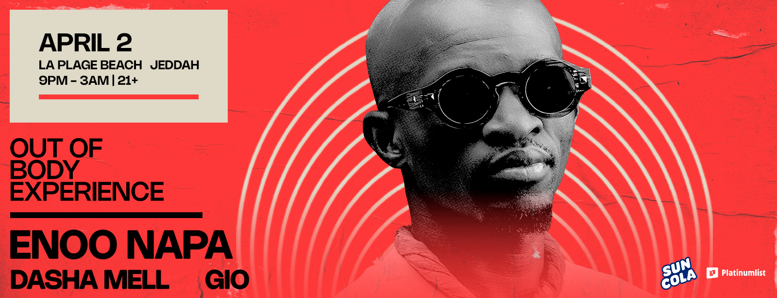 OBE presents Enoo Napa — 2 Apr | La Plage Beach, Jeddah