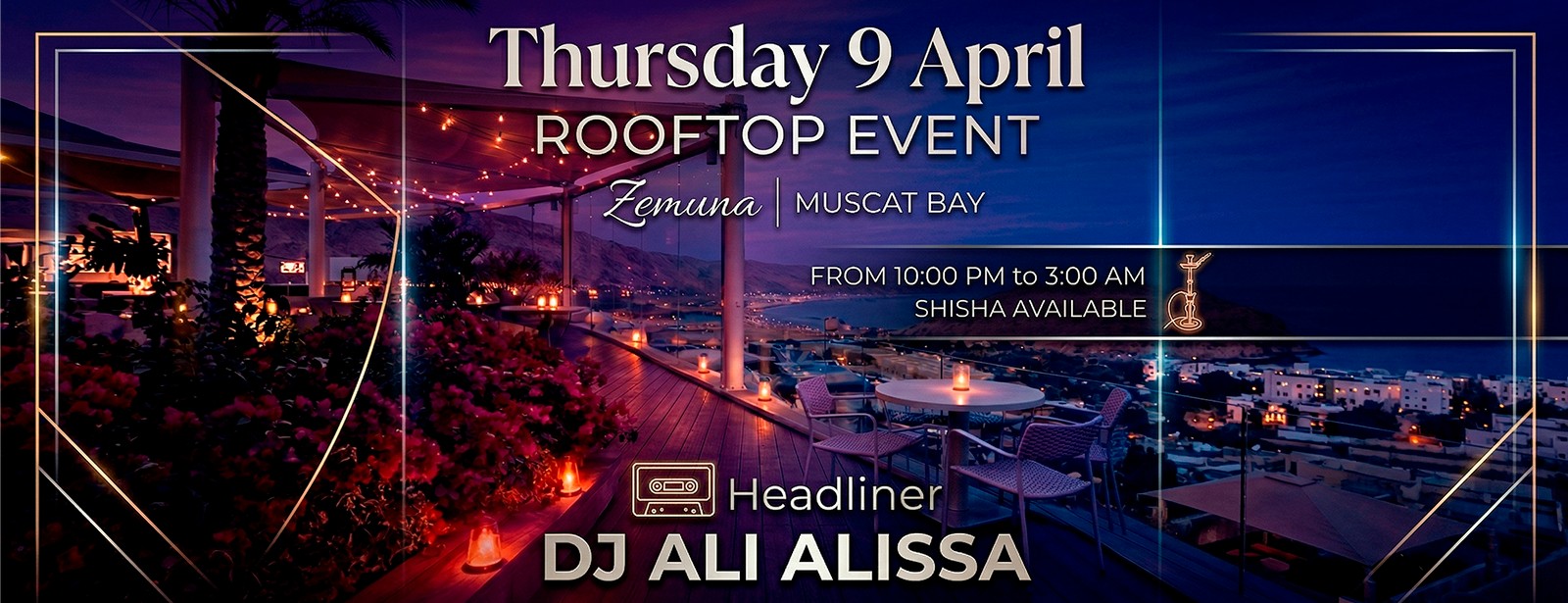 Rooftop Event at Zenitha, Muscat Bay