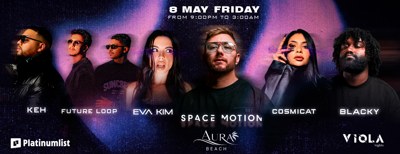 Viola presents Space Motion at Aura Beach in Jeddah