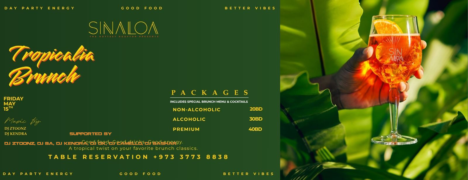 Tropicalia Brunch is calling at Sinaloa Rooftop Lounge, Bahrain