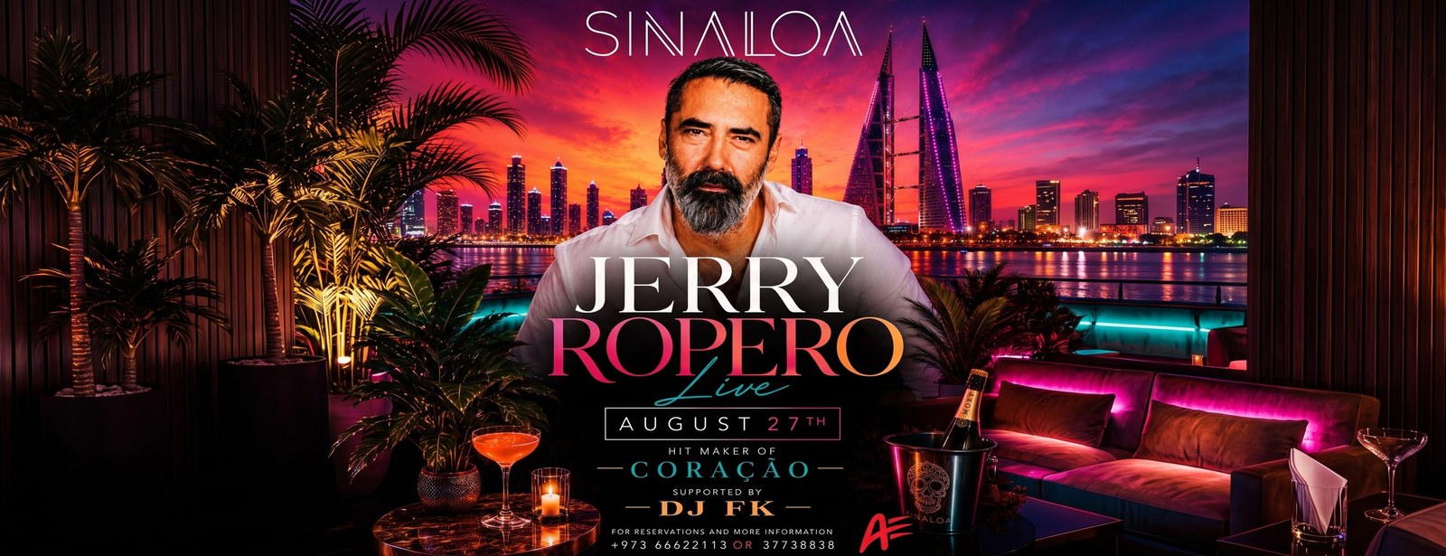 Jerry Ropero Live at Sinaloa Rooftop Lounge, Bahrain