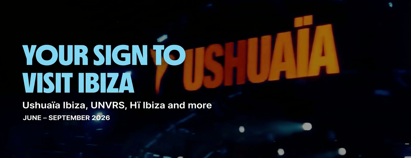 Ibiza travel banner