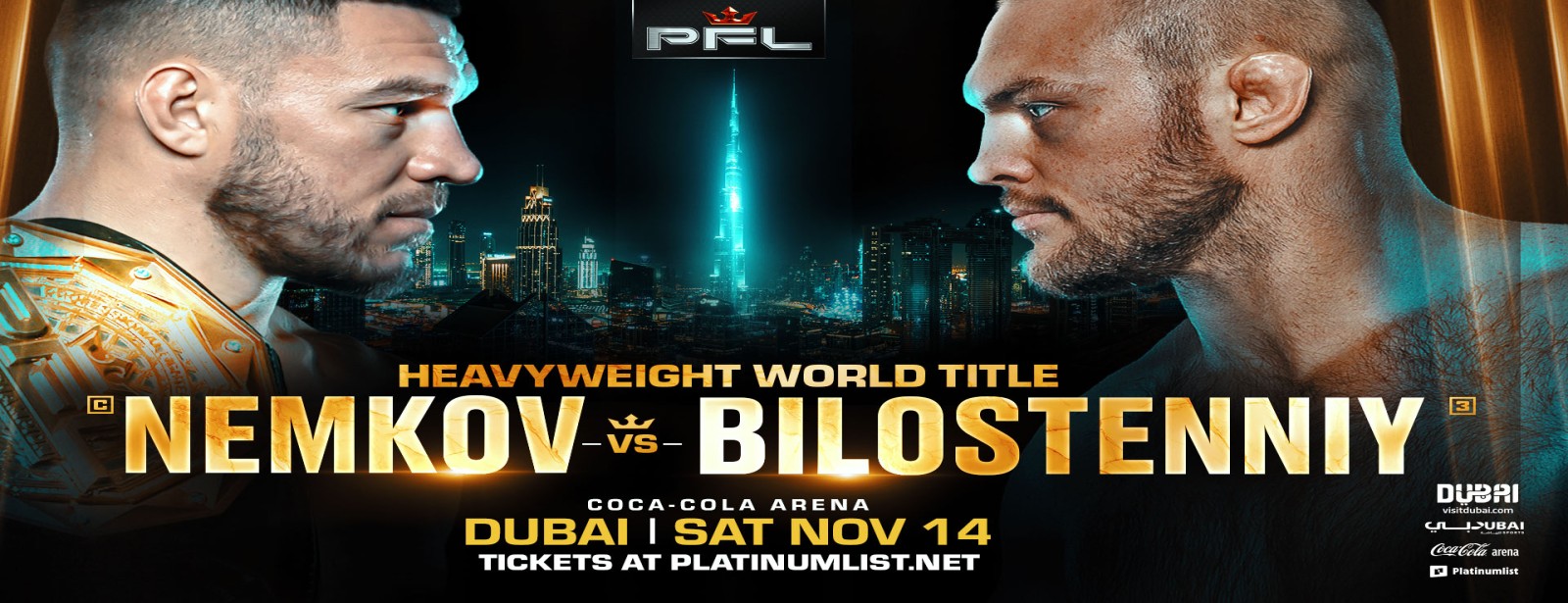 PFL Dubai: Nemkov vs. Bilostenniy – Heavyweight World Title