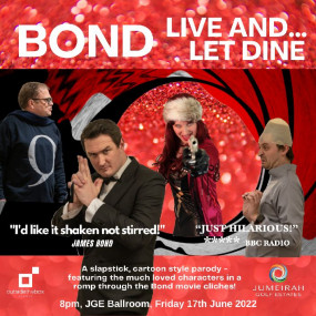 BOND - Live and Let Dine (A Comedy Dinner Experience) at Jumeirah Golf Estate in Dubai: Gallery Photo zg0dy3 BOND - Live and Let Dine (A Comedy Dinner Experience) at Jumeirah Golf Estate in Dubai: Gallery Photo zg0dy3