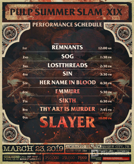PULP Summer Slam XIX feat. Slayer in Metro Manila: Gallery Photo n26b03