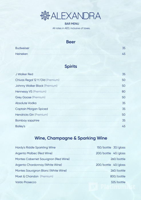 Alexandra Sea Lounge Dubai Marina in Dubai: Gallery Photo 3dkrkk