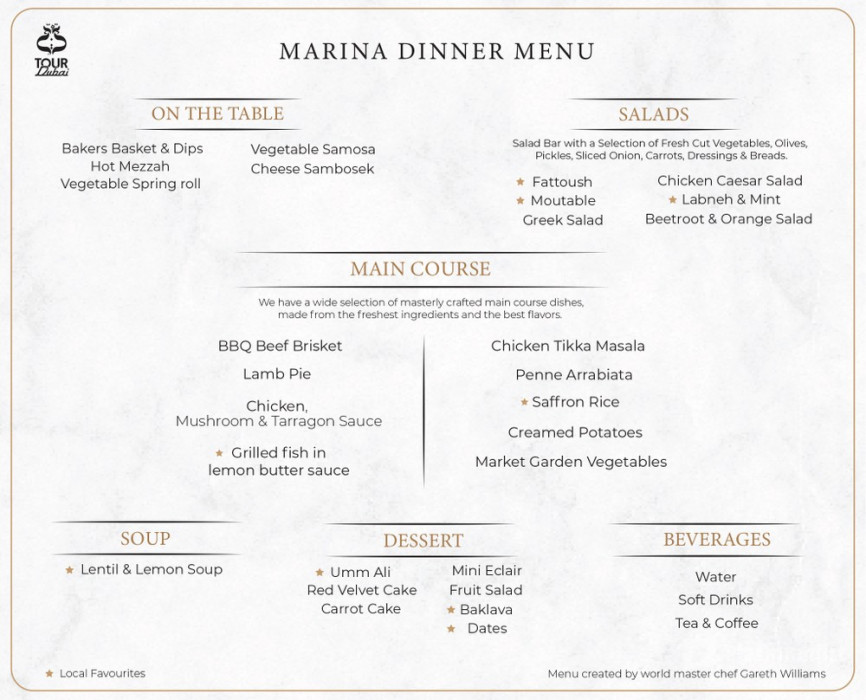 n0807w استديو الصور :دبي في رحلة عشاء بحرية فاخرة على متن مركب شراعي في مرسى دبي مارينا