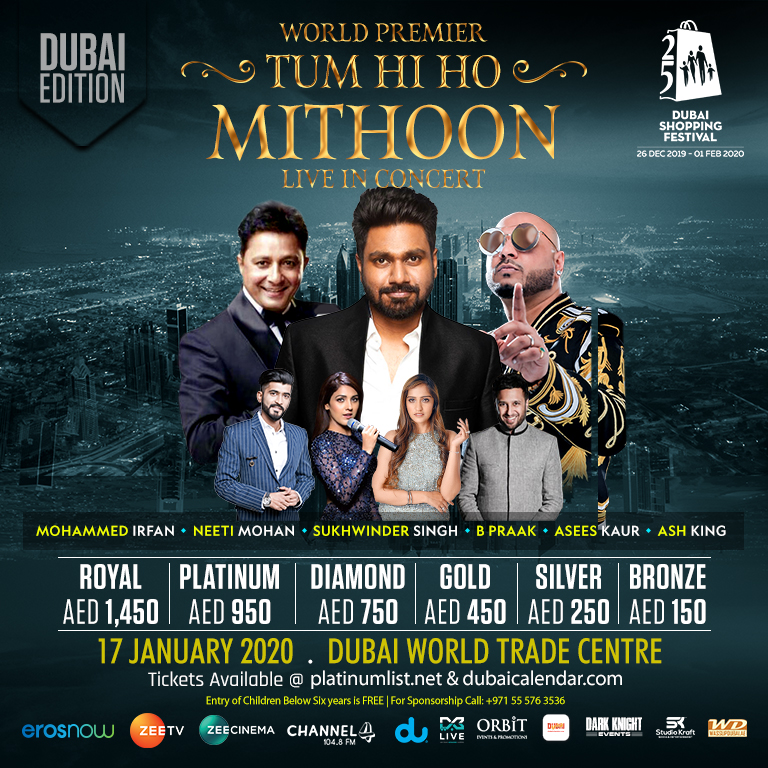 Photo from Mithoon Live in Dubai - B Praak, Mohammed Irfan, Neeti Mohan, Sukhwinder Singh, Asees Kaur, Ash King in Dubai: Gallery Photo zo82b3