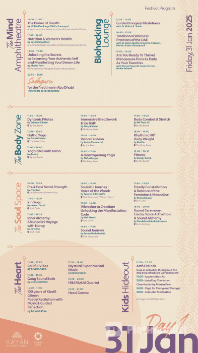 Kayan Wellness Festival 2025 in Abu Dhabi in Abu Dhabi: Gallery Photo 3dk44y