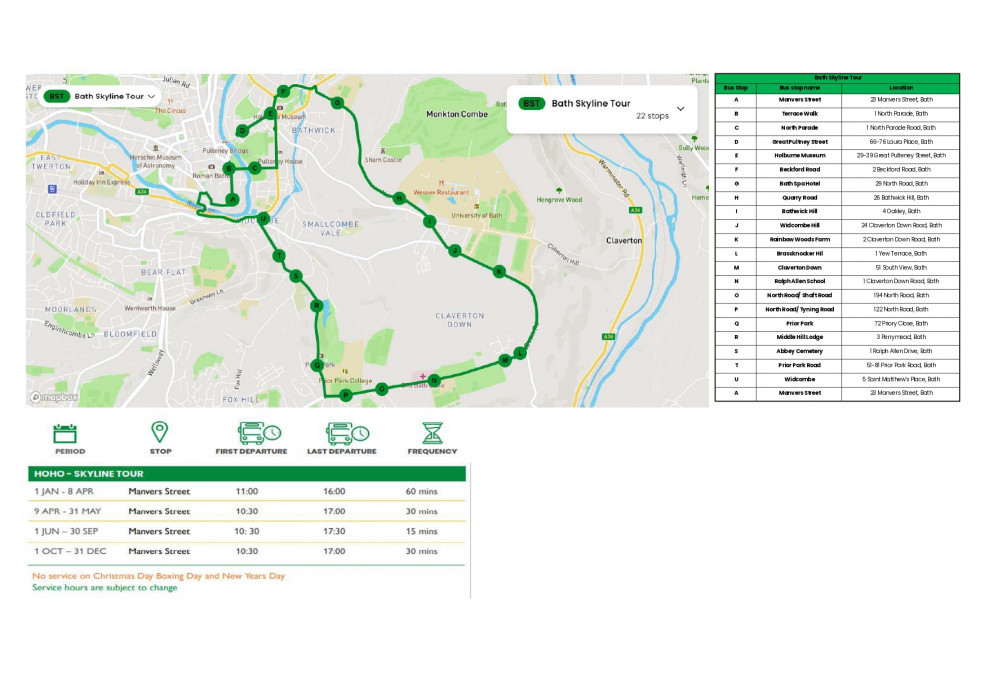z7x9o8 استديو الصور :باث في جولة بحافلة الهوب أون هوب أوف في باث