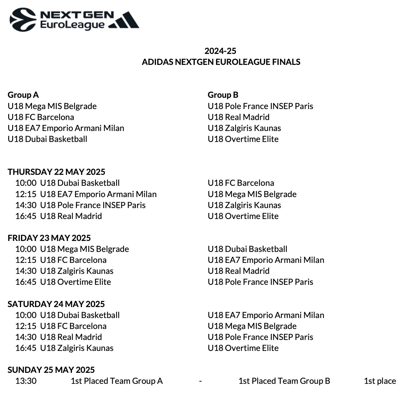 Photo from 2025 Adidas NextGen Euroleague Finals in Abu Dhabi in Abu Dhabi: Gallery Photo n6992x