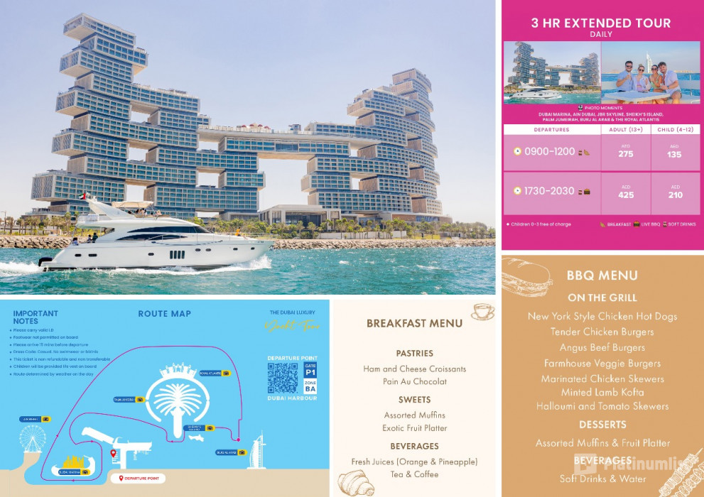 3 Hour Yacht Tour in Dubai Marina with Breakfast or BBQ in Dubai: Gallery Photo 3bjjy5