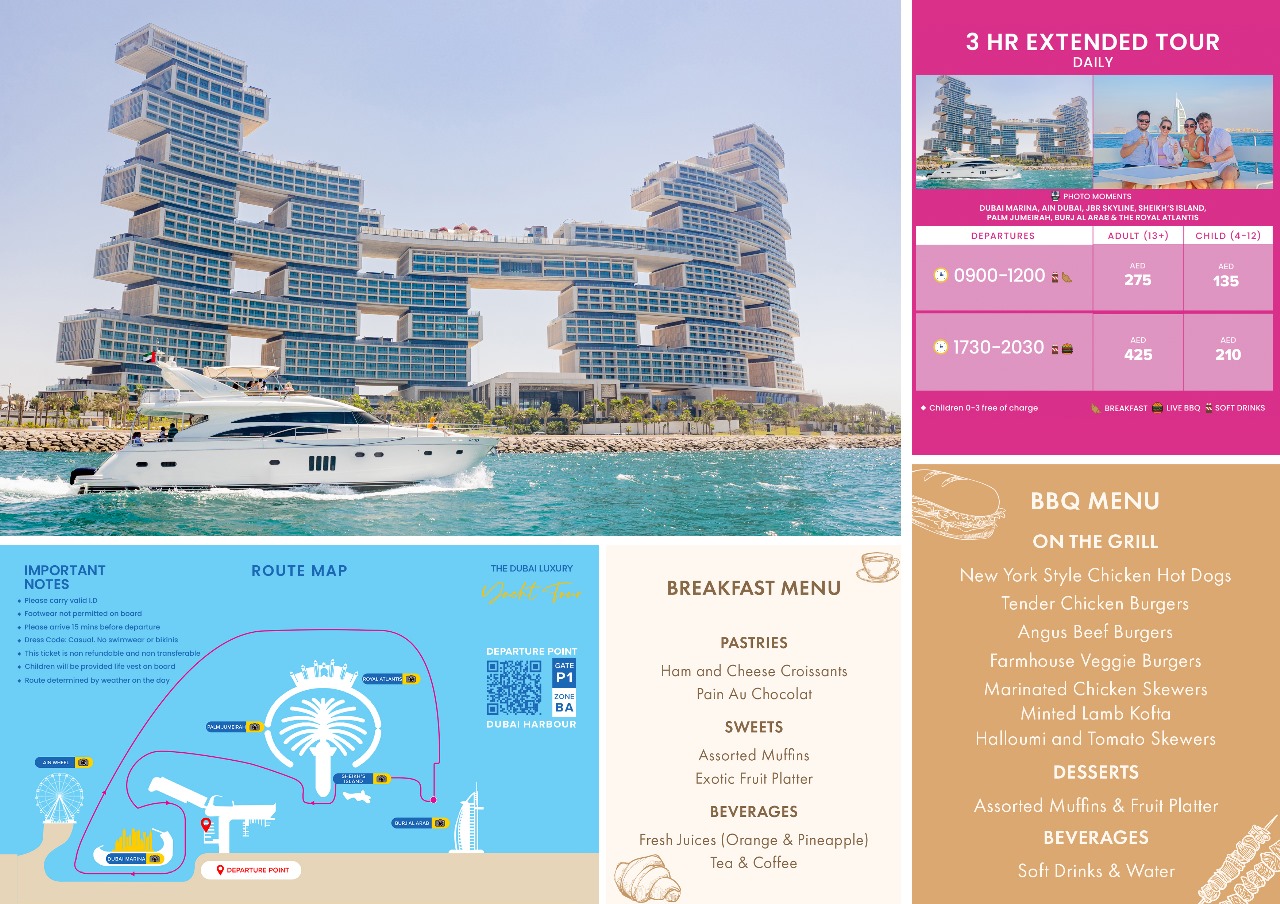 Photo from 3 Hour Yacht Tour in Dubai Marina with Breakfast or BBQ in Dubai: Gallery Photo 3bjjy5