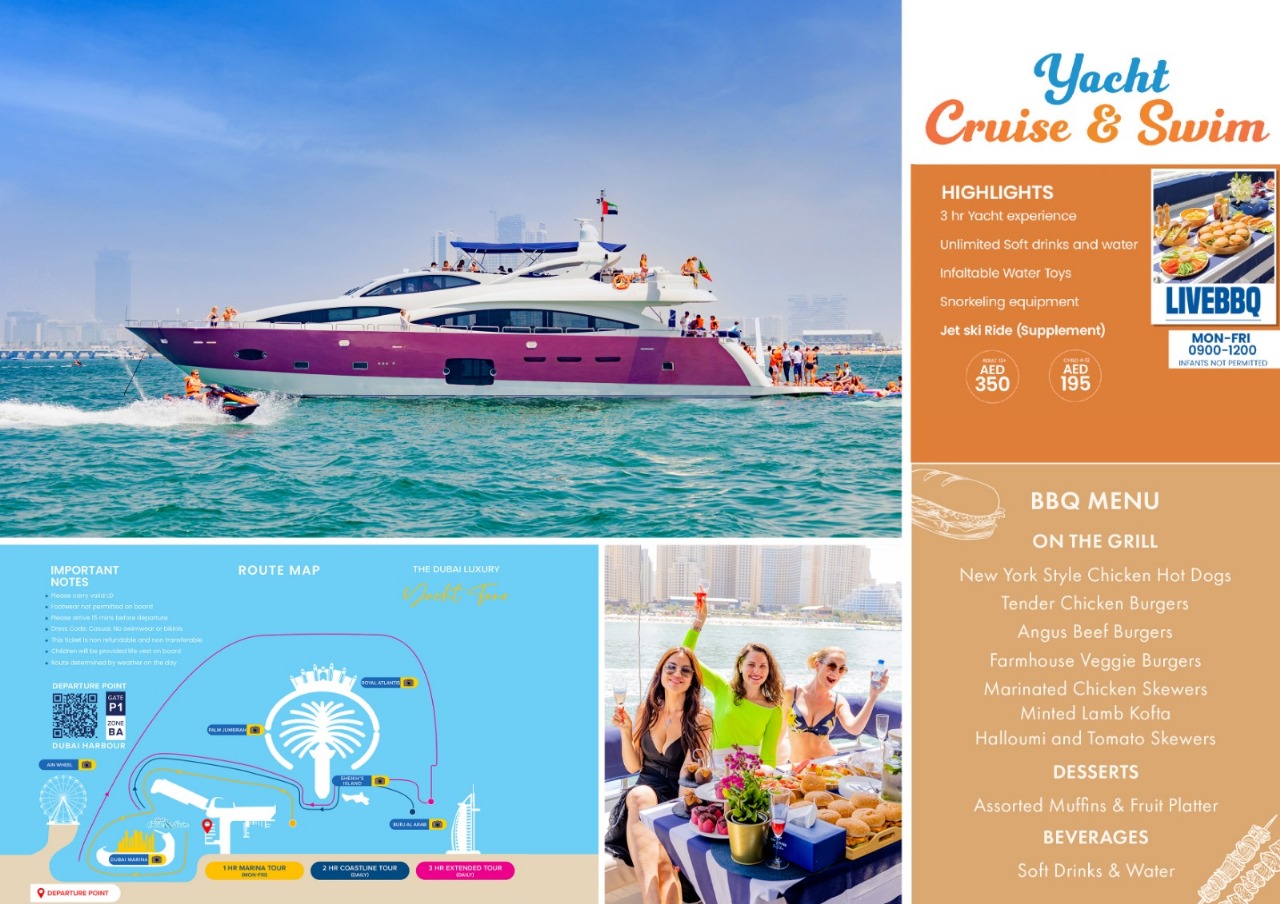 Photo from رحلة على يخت لمدة 3 ساعات والسباحة والغطس مع غداء مشاوي لذيذ in دبي: Gallery Photo 3yoo1q