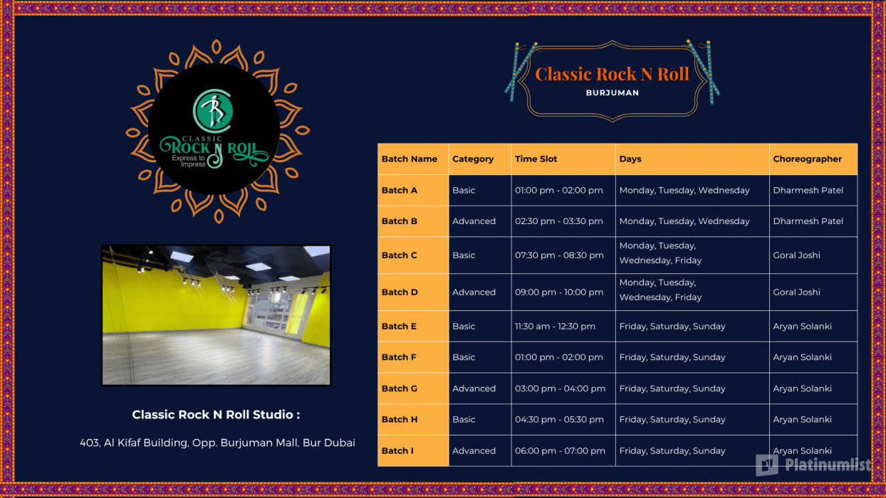 Garba Classes x Classic Rock N Roll Studio in Dubai in Dubai : Galerie de photos 3rwg6g