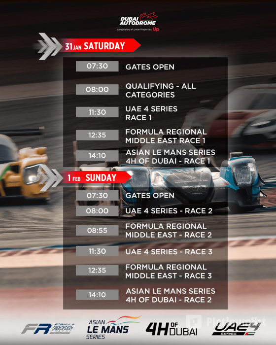 Asian Le Mans Series - 4H of Dubai 2026 in Dubai : Galerie de photos 3j57qj