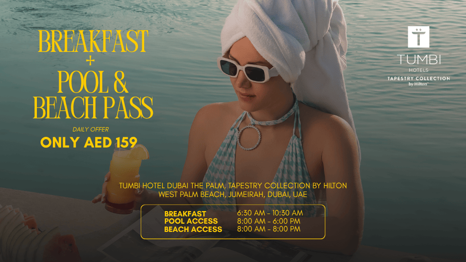 Photo de TUMBI Hotel Dubai The Palm, Tapestry Collection by Hilton – Pool & Beach Day Pass dans Dubai : Galerie Photo 3pj1e0