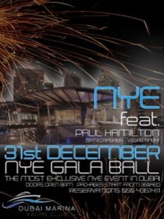 NYE GALA BALL feat. PAUL HAMILTON @ DUBAI MARINA YACHT CLUB