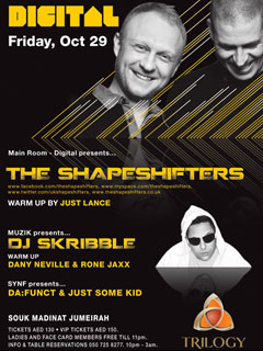 DIGITAL Presents :: THE SHAPESHIFTERS & DJ SKRIBBLE at TRILOGY