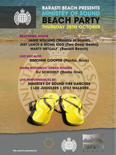 Barasti Beach presents Ministry of Sound | Thursday 28th October