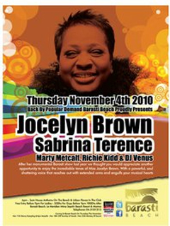 BACK BY POPULAR DEMAND - THE INCREDIBLE JOCELYN BROWN
