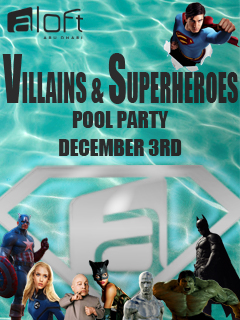 VILLAINS & SUPERHEROES POOL PARTY VILLAINS & SUPERHEROES POOL PARTY
