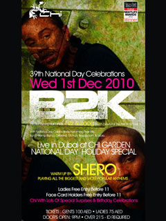 B2K Live in Dubai at CHI GARDEN  NATIONAL DAY HOLIDAY SPECIAL