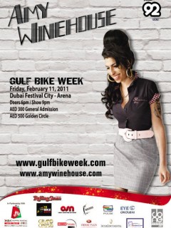 Amy Winehouse live in Dubai at Gulf Bike Week Amy Winehouse live in Dubai at Gulf Bike Week