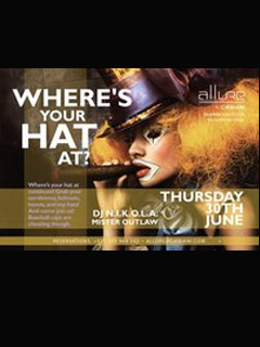 Where's your HAT aT? - Thursday 30th - ISLAND SPECIAL!