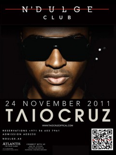 Taio Cruz | Thurs Nov 24 | N'dulge Club