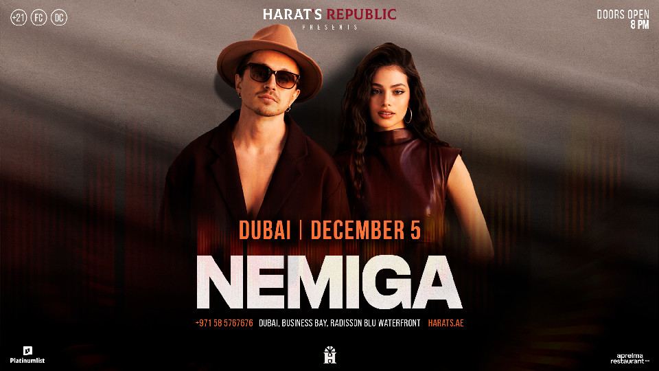 NEMIGA en concert au Harat's Republic à Dubaï