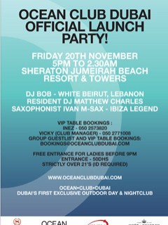 ● OCEAN ● CLUB ● DUBAI ● ● OCEAN ● CLUB ● DUBAI ●