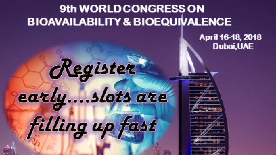 9th World Congress on Bioavailability and Bioequivalence 9th World Congress on Bioavailability and Bioequivalence