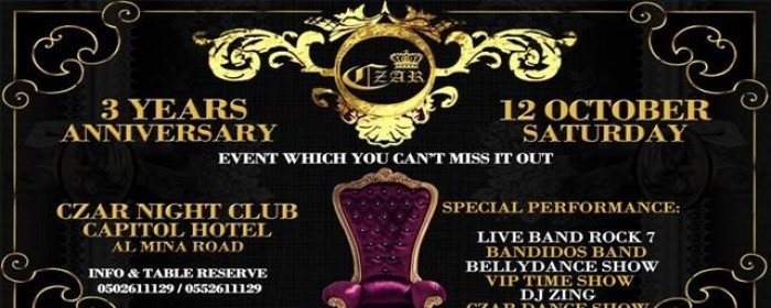 ANNIVERSARY CZAR CLUB 3 YEARS
