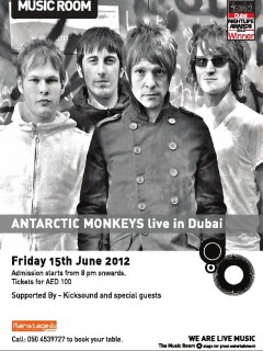 Antarctic Monkeys live @ The Music Room, Dubai