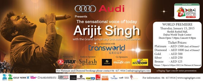 Arijit Singh Live in Dubai with the Grand Symphony Orchestra from London