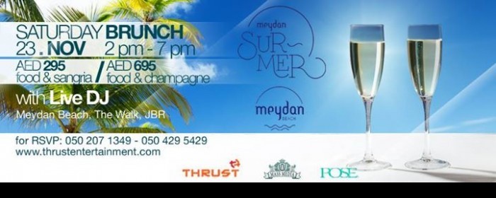 BRUNCH @ SUR MER EVERY SATURDAY @ MEYDAN BEACH / JBR