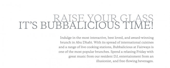 Bubbalicious Sundowner at The Westin Abu Dhabi Golf Resort & Spa