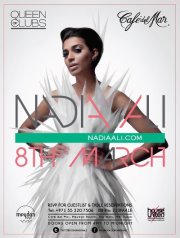 Café del Mar Dubai presents International Fridays with Nadia Ali. Café del Mar Dubai presents International Fridays with Nadia Ali.
