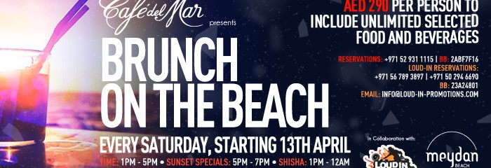Cafe Del Mar presents BRUNCH ON THE BEACH launch party Cafe Del Mar presents BRUNCH ON THE BEACH launch party